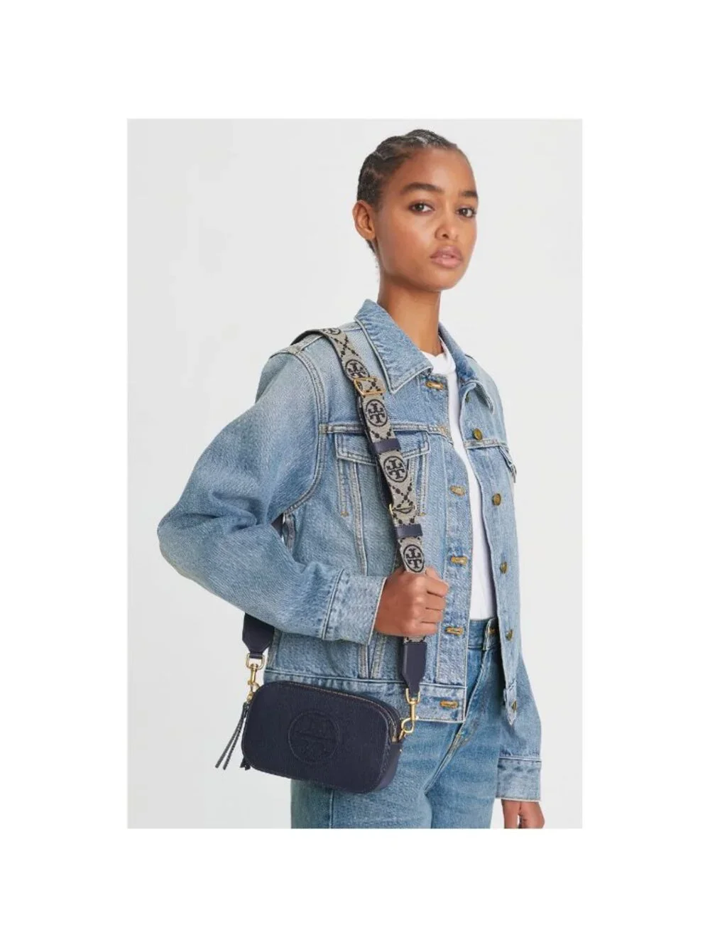 Tory Burch Miller Mini Crossbody Bag Navy OS